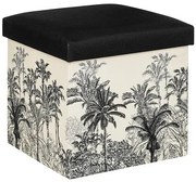 Пуф със съхранение atmosphera Benicio, Сгъваем, Черен