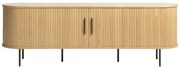 Масичка за телевизор с дъбов декор в естествен цвят 56x180 cm Nola - Unique Furniture