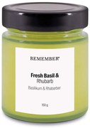 Свещ от соев восък с време на горене 35 h Fresh Basil &amp; Rhubarb – Remember