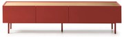 Червена маса за телевизор от декор от дъб 180x45 cm Arista – Teulat