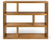 Етажерка за книги от екзотична дървесина 120x105 cm Dublin - TemaHome