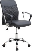Офис стол Avelon TopMebel с PU кожа в черен цвят 60x56x94/103cm