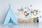 Забавен стикер за стена за момченце Индианци 100 x 200 cm
