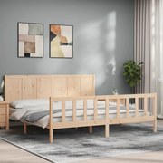 3192641 vidaXL Рамка за легло без матрак 200x200 см масивна чамова дървесина