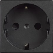 BTICINO Контакт ШУКО 2P+E 2 мод. 16A детска защита цвят Черен Classia Pro - RG4141P