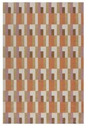 Оранжево-естествен килим 120x170 cm Riley Block Geo – Flair Rugs