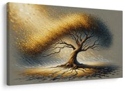 Картина на платно – Златно дърво на живота на вятъра