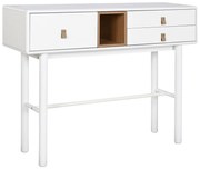 Конзола Home ESPRIT Жълт Бял Дървен MDF 120 x 35 x 90 cm