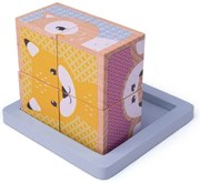 Bigjigs - Дървени кубчета за игра - Горски животни