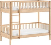 Детско двуетажно легло от масивен бук с включена подматрачна рамка в естествен цвят 90x200 cm Forrest – Vipack