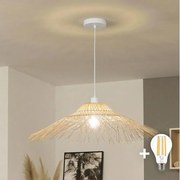 Brilagi - LED полилей на кабел CERIA BOHO 1xE27/40W/230V Ø 70 см бамбук