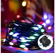 Aigostar - LED външен коледен гирлянд 50 LED, 8 функции, 3xAA, 5,3м, IP44, цвете