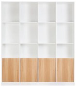 Бял шкаф за книги от дъб 176x199 cm Mistral - Hammel Furniture