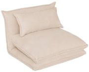 Разтегателен фотьойл atmosphera Elois, Кадифе, Слонова кост