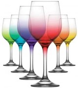 Lav - Стъклена чаша за вино цветна 395мл CORAL FAME FAM 556 PMT6M0002FC