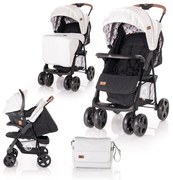 Детска комбинирана количка INES SET LORELLI - Grey&Black CROSS