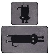 Черни-сиви килими за баня в комплект от 2 бр. 60x100 cm Comfort – Foutastic