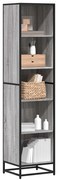 849142 vidaXL Библиотека, сив сонома, 40x35x170,5 см, инженерно дърво