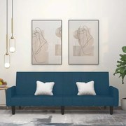 375773 vidaXL 2-местно разтегателно канапе, синьо, кадифе
