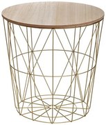 Помощна маса atmosphera Kumi, Метал, 40 cm - Златист