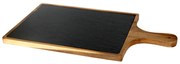 Horecano - Дървена дъска за презентация с дръжка и каменна плоча 25х45х1.5см (плоча-20х30см) (SLWD-PD-RE-4525)