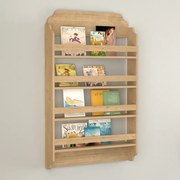Стенно рафтче Montessori от меламин в цвят сапфирен дъб 80x15x132см.