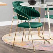 Кухненски стол Byron-Тъмно Зелено (4) парчета