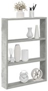 860052 vidaXL Стенен рафт, бетонно сив, 43x9x60 см, инженерно дърво