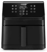 Фритюрник с горещ въздух Cosori Premium II CAF-P651-KEUR, 6.2 л, 11 програми, Таймер, AirWhisper, Черен