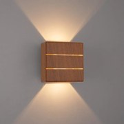 Brilagi - Външен стенен LED аплик DOUBLERAY LINE LED/6W/230V, в дървесен декор, IP54