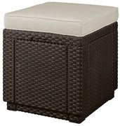 Тъмнокафява градинска табуретка Cube – Keter