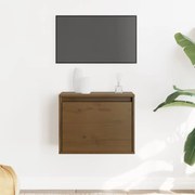 813441 vidaXL Стенен шкаф, меденокафяв, 45x30x35 см, бор масив