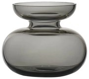 Светлосива стъклена ръчно изработена ваза (височина 9 cm) Inu – Zone