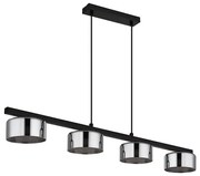 Globo 16055-4HS - LED Пендел HIGGINS 4xGX53/6W/230V опушен/черен