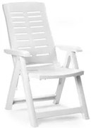 Градински сгъваем стол PVC 60 x 61 x 109 см бял YUM040BI