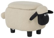 Детска табуретка с ракла - бежова овца