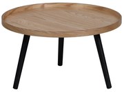 Масичка за кафе в бежово и черно, ø 60 cm Mesa - WOOOD