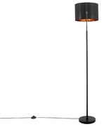 Смарт подова лампа черна със златист кръг вкл. WiFi A60 - VT