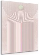 Картина на платно – Модерна розова дъга Mid-Century
