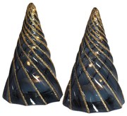 Черни светлинни декорации в комплект 2 бр. на батерии ø 6 cm Vilma Tree – Sirius