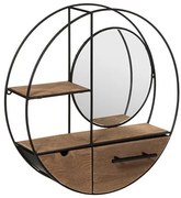 Рафт за стена atmosphera Kiara, Метал и MDF, Ø50 см