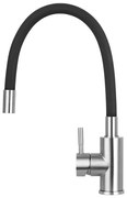 Concept BDC7138 - Смесител за мивка с гъвкав чучур, лъскав хром/черен