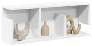 854832 vidaXL Стенен шкаф, 80x20x30 см, бял, инженерно дърво