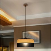 Полилей на кабел ALBA 1xE27/15W/230V pr. 45 cm черен/кафяв