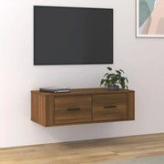 816839 vidaXL ВисящTV шкаф, кафяв дъб, 80x36x25 см, инженерно дърво