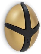 Черна/ в златист цвят стенна пластмасова кука Tick – Spinder Design