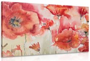 Картина на платно – Червени макове на поле