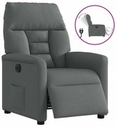 3303013 vidaXL Електрически наклоняем стол, тъмносив, текстил