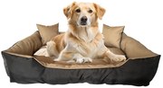 Водоустойчиво удобно легло за кучета с възглавници - кафяво-черно Šírka: 75 cm | Dĺžka: 100 cm
