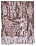 Кафяво одеяло със съдържание на памук , 140 x 180 cm Zanzibar - Euromant